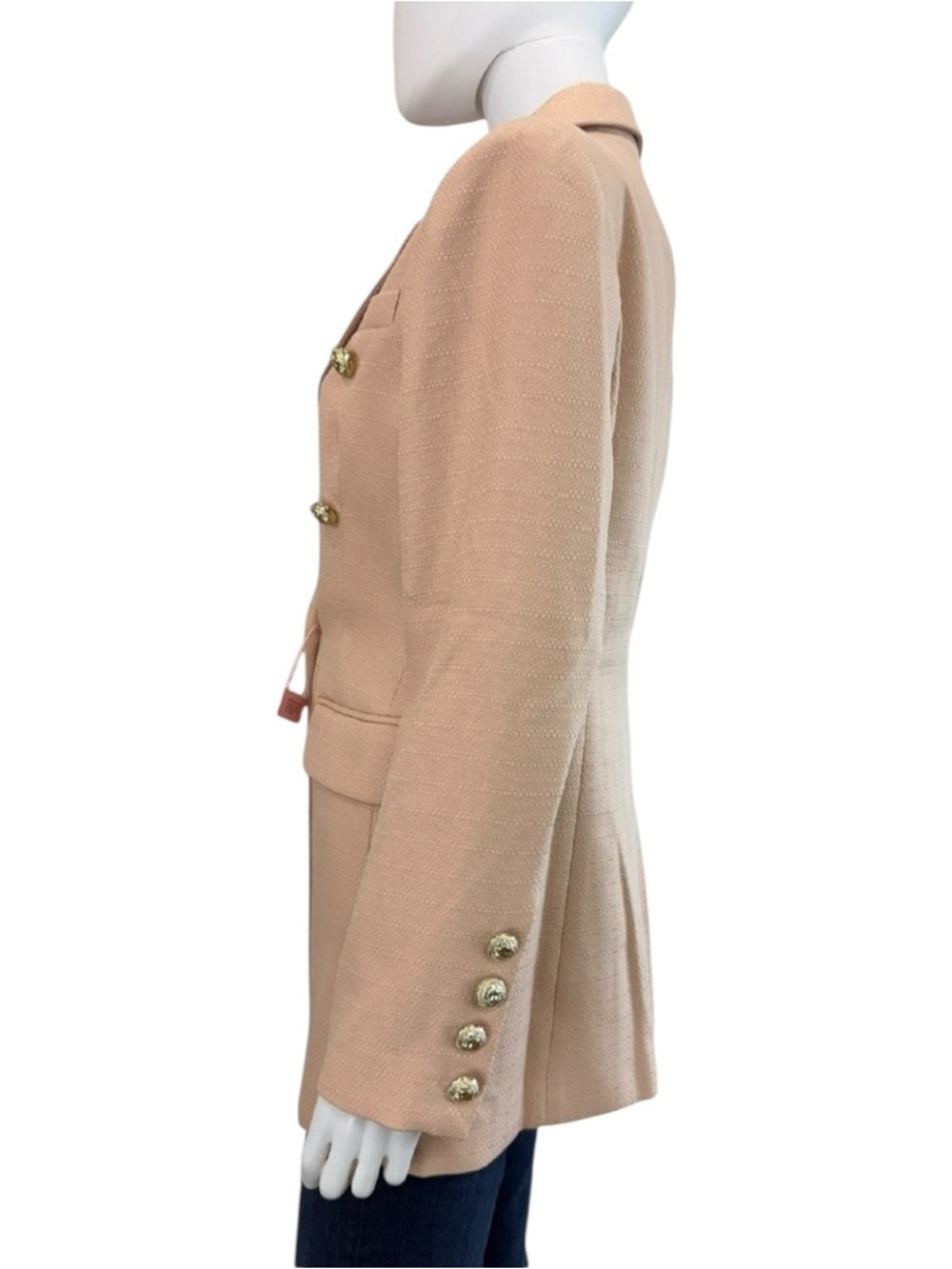 Belle & Bloom NWT Blush Pink Princess Polina Tweed Blazer Size L C0769 - Picture 2 of 13